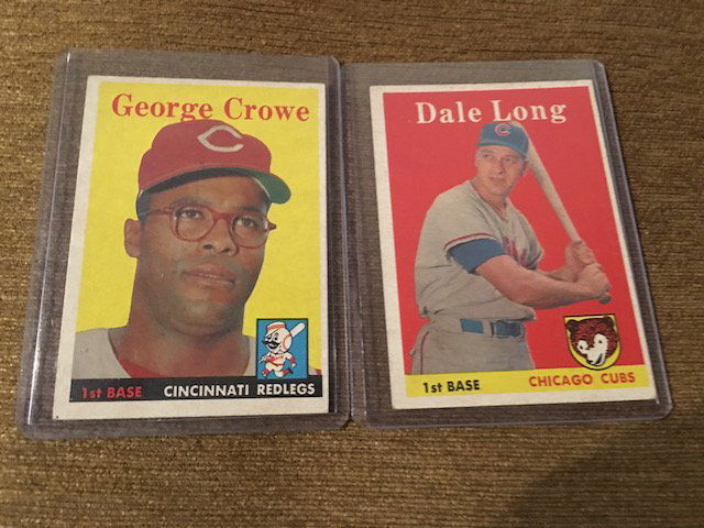 1958 topps baseball 2 card lot Nice shape Vintage lot (1 of 2)