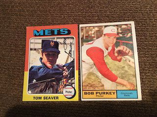 1975 topps Tom Seaver and 1961 topps bob purkey (1 of 2)
