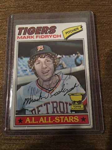 mark fidrych 1977 Topps RC autographed (1 of 2)