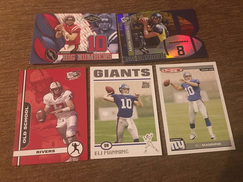 Aaron Rodges Eli manning and Phillip Rivers RC Lot: (1 of 2)