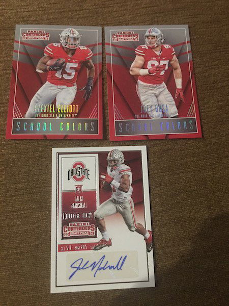 Ohi0 St RC and Autograph Lot: Ezekiel Elliot Joey Bosa (1 of 2)