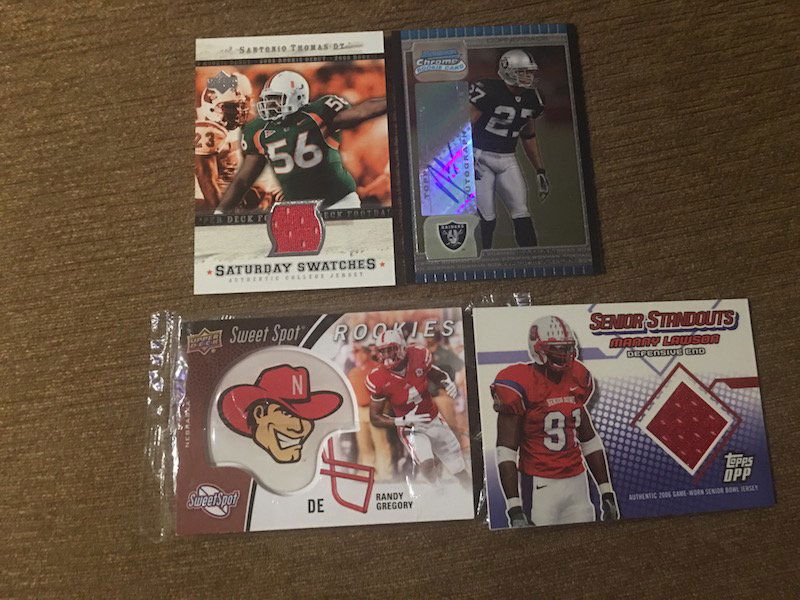 Football Autograph Jersey card Lot: Randy Gregory, (1 of 3)