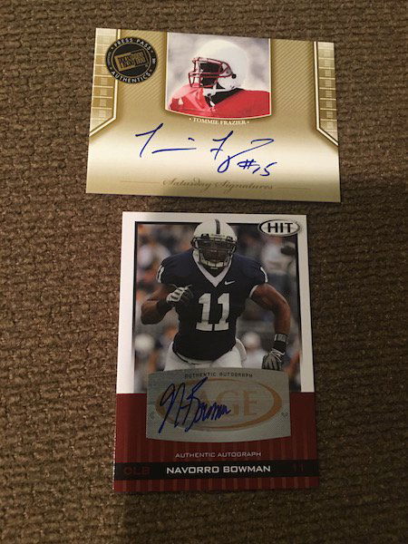 Tommie Frazier Navorro Bowman Presspass and Hit RC Auto (1 of 1)