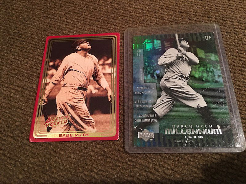 Babe Ruth 2 Card Lot Upper Deck Millennium (1 of 2)