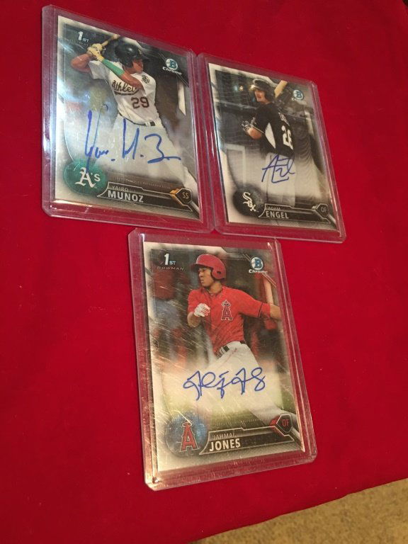 3 2016 Bowman chrome Baseball RC Auto's (1 of 5)