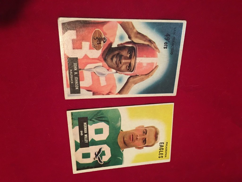 1955 Bowman Football Lot John Johnson RC Norman (1 of 2)
