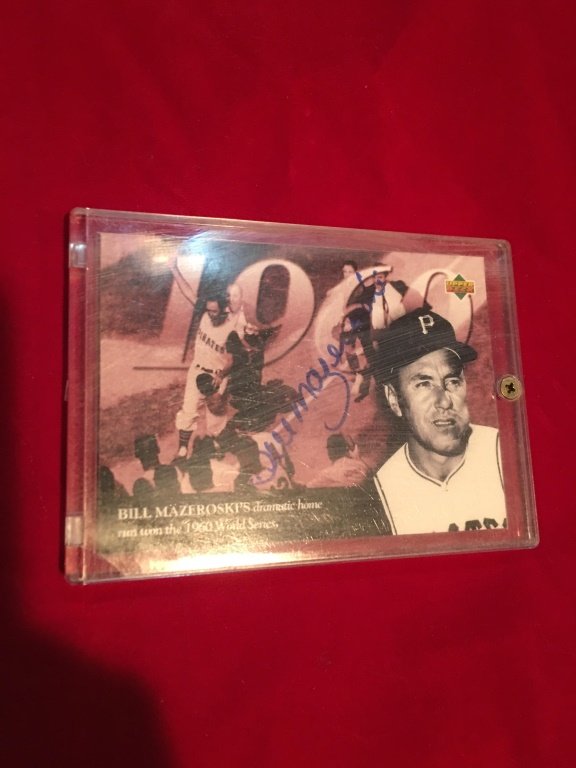bill mazeroski ud bat on Card Autograph Card Rare (1 of 3)