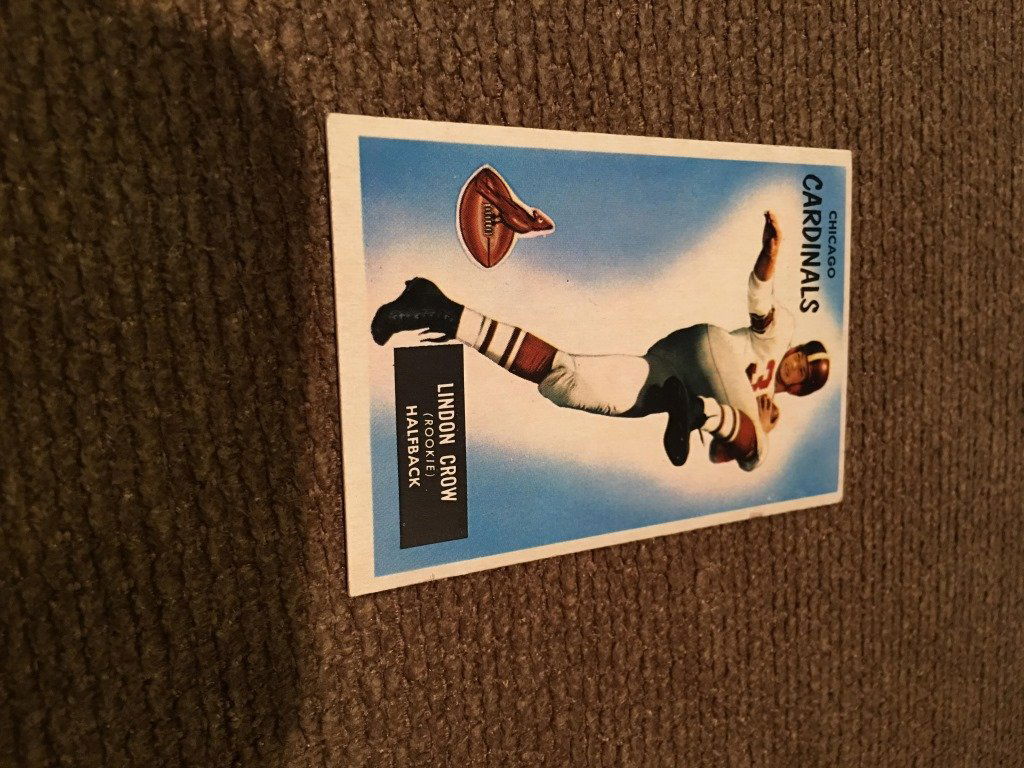 1955 BOWMAN FOOTBALL # 5 LINDON CROW RC CARDINALS (1 of 2)