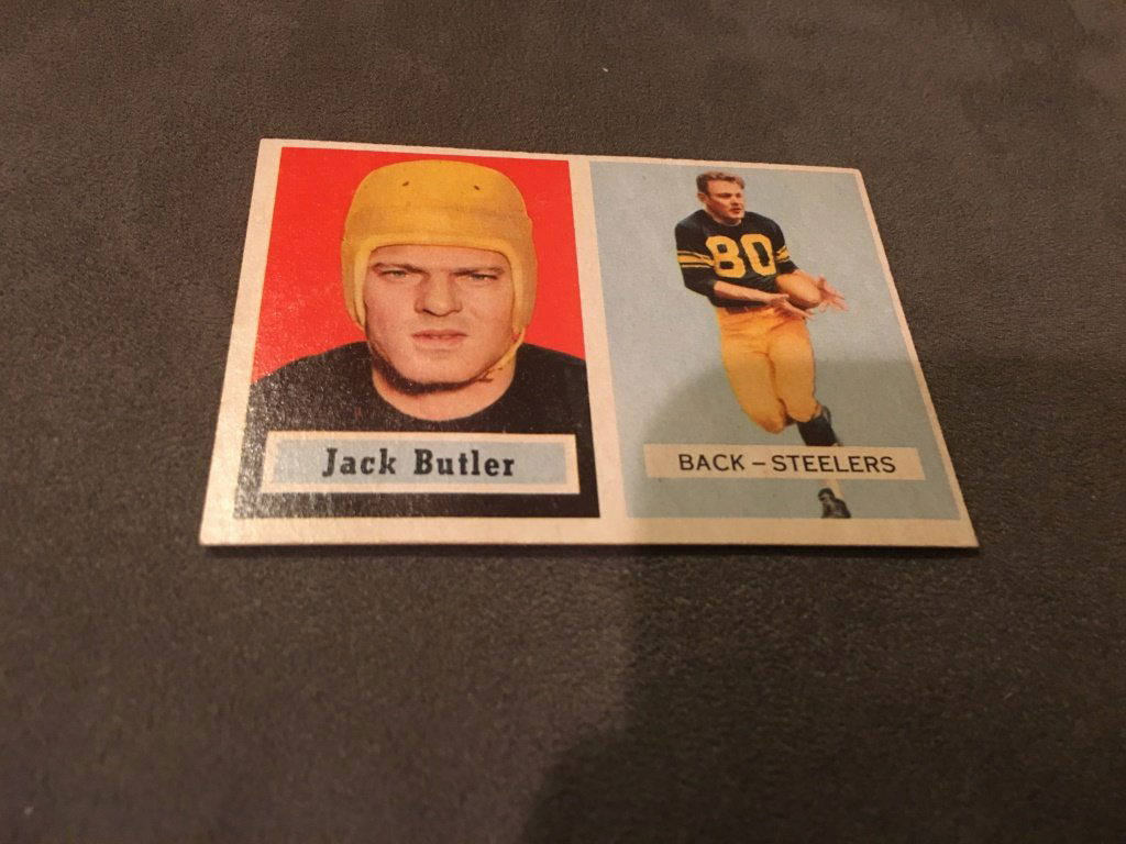 1957 Topps #15 JACK BUTLER Steelers RC (1 of 2)