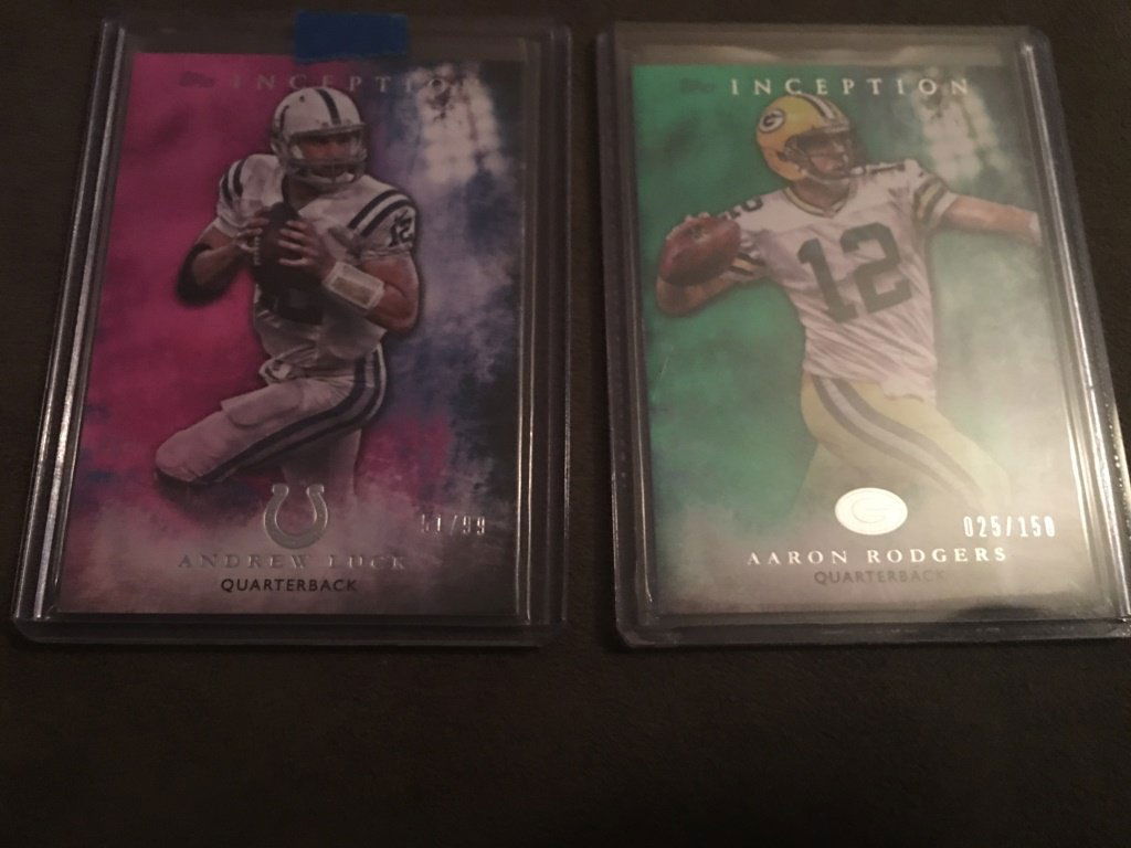 Andrew Luck and Aaron Rodgers SP /99 and /125 (1 of 2)
