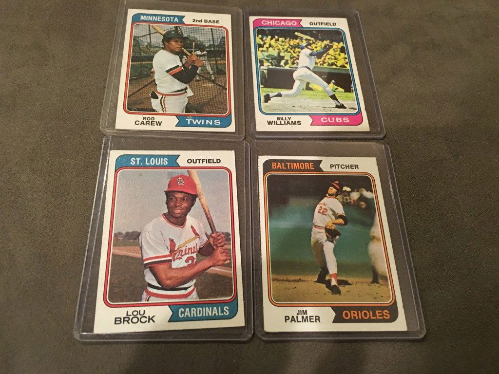 1974 Topps HOF Lot Palmer Carew Brock Williams (1 of 3)
