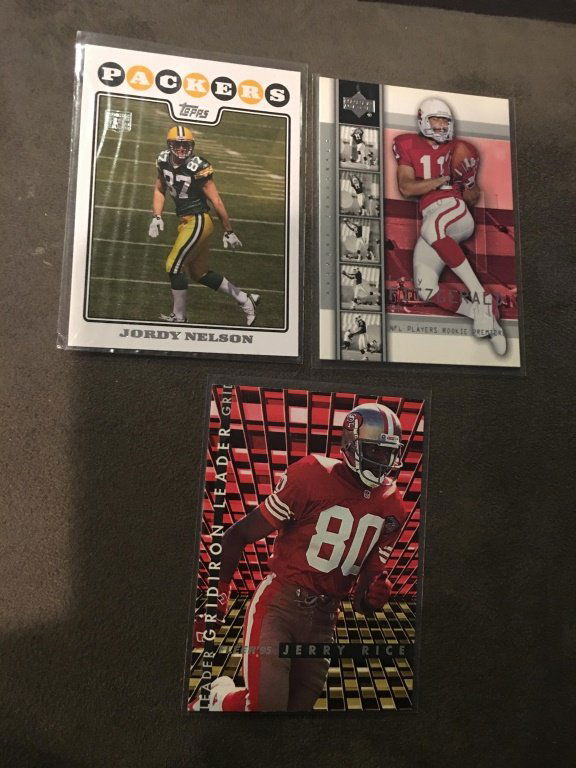 Larry Fitzgerald Jordy Nelson RC's and Jerry Rice (1 of 1)