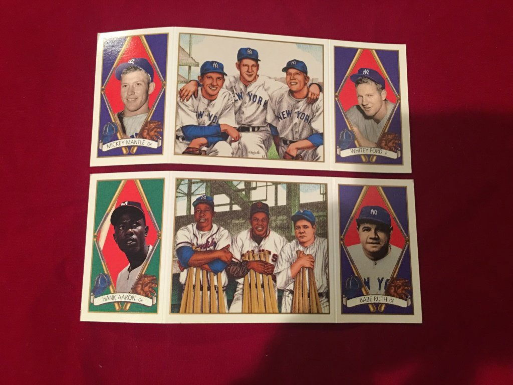 Babe Ruth Hank Aaron Mickey Mantle UD Bat Lot (1 of 2)