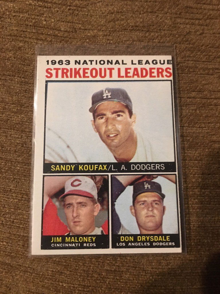 1964 Topps #5 NL Strikeout Leaders/Sandy Koufax/Je (1 of 2)