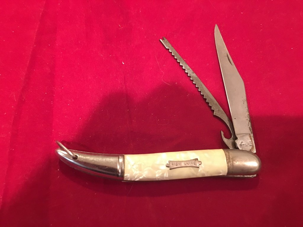 FISH KNIFE GERMANY 2 BLADE VINTAGE ORIGINAL POCKEE (1 of 2)