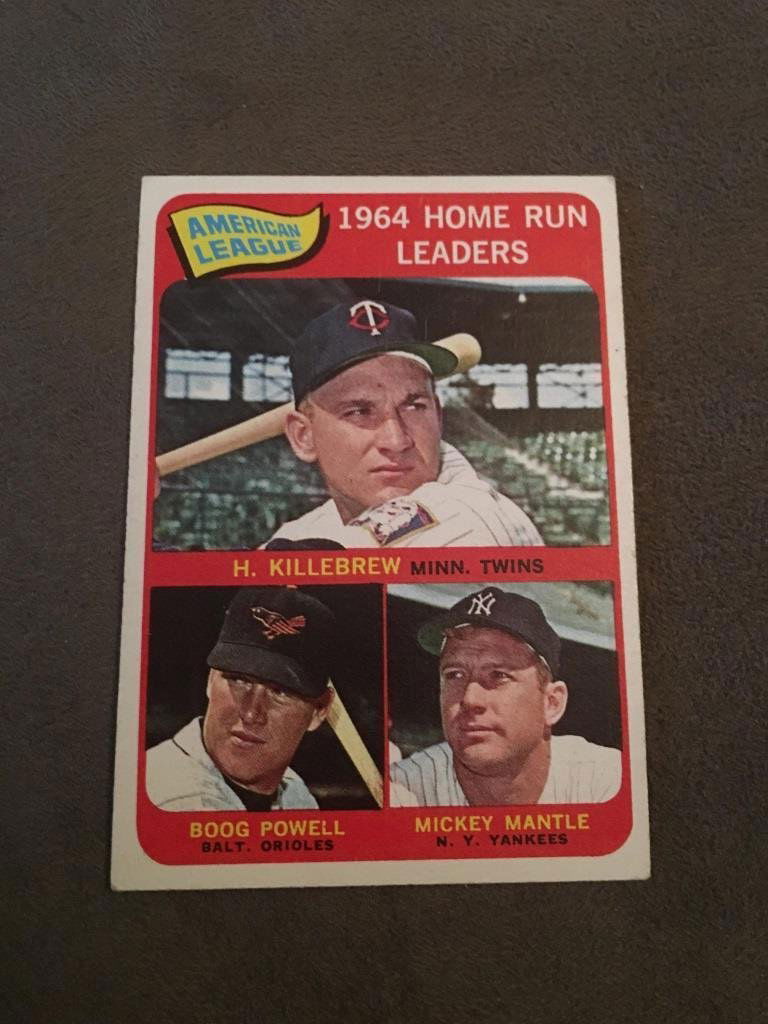 1965 TOPPS BASEBALL 1964 A.L. HOME RUN LEADERS CAc (1 of 2)