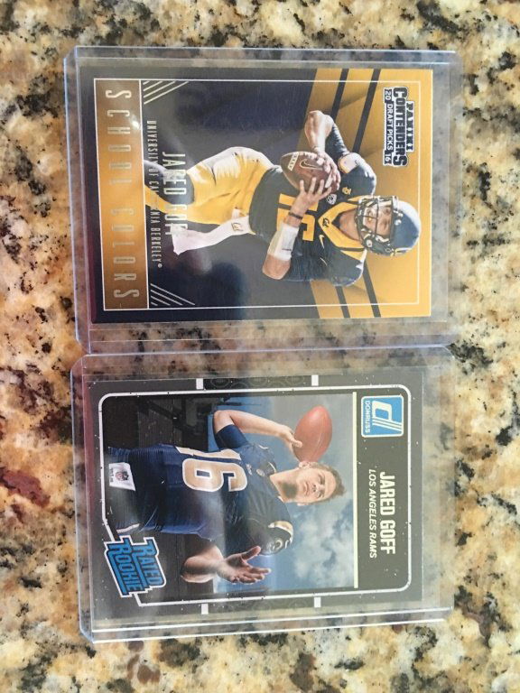 Jared Goff Donruss and Contenders RC Lot (1 of 2)