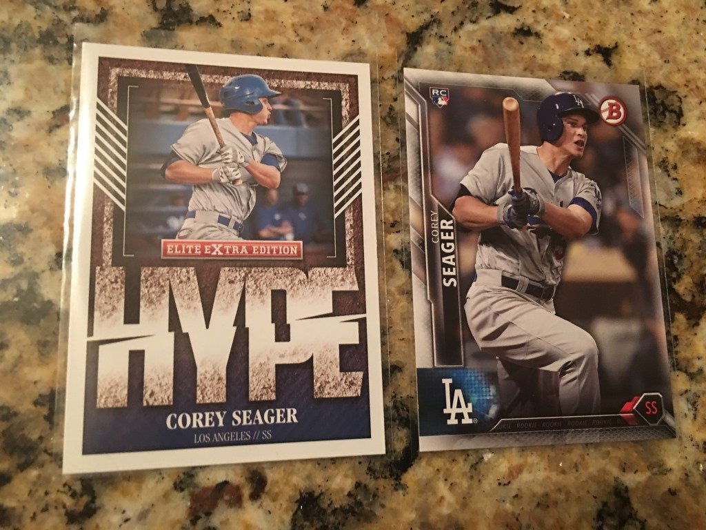 Corey Seager 2 Card RC Lot with Topps Chrome (1 of 2)