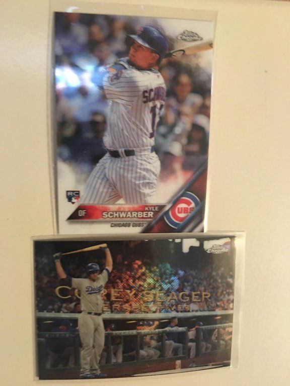 Kyle Schwarber and Corey Seager 2 Card RC Lot (1 of 2)