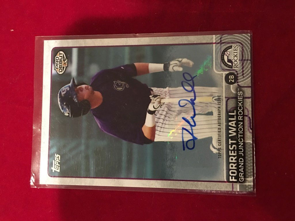 2015 Topps Pro Debut Autographs #24 Forrest Wall o (1 of 2)