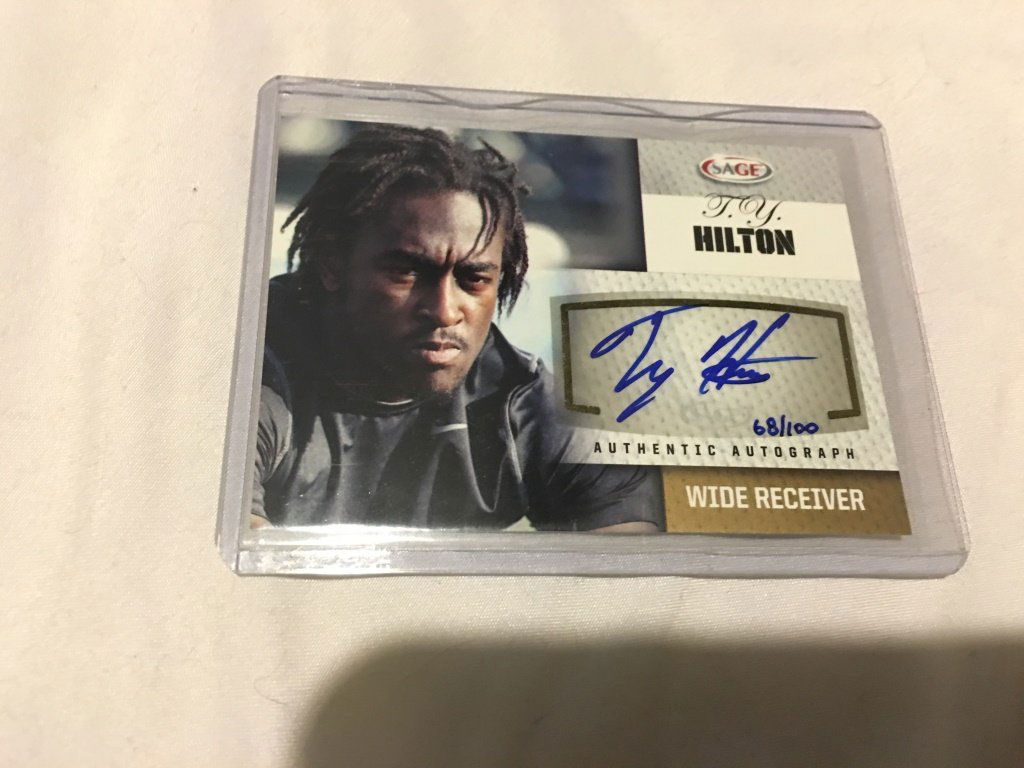 2012 SAGE  Autographs Silver #A23 TY Hilton (1 of 2)