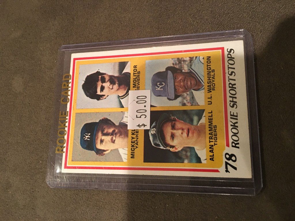 Alan Trammell Paul Molitor 1978 Topps Baseball RC (1 of 2)