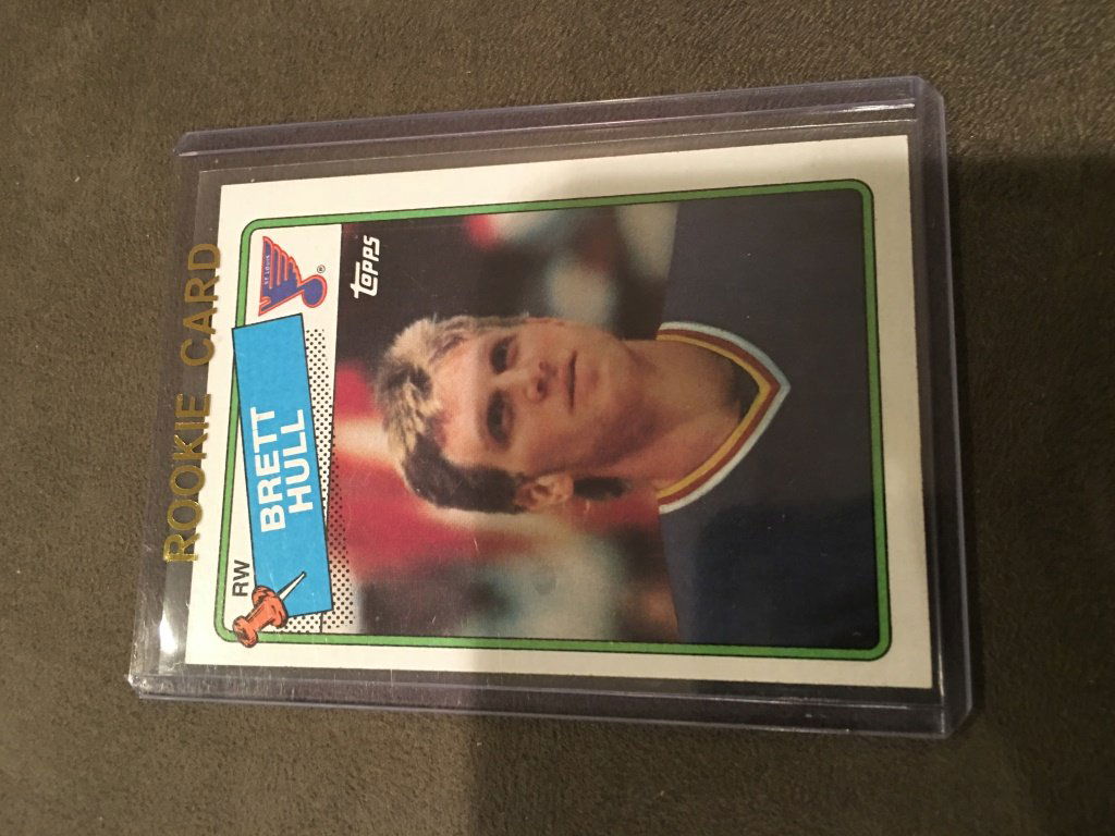 BRETT HULL 1988-89 TOPPS RC CARD #66 ST. LOUIS BLS (1 of 2)