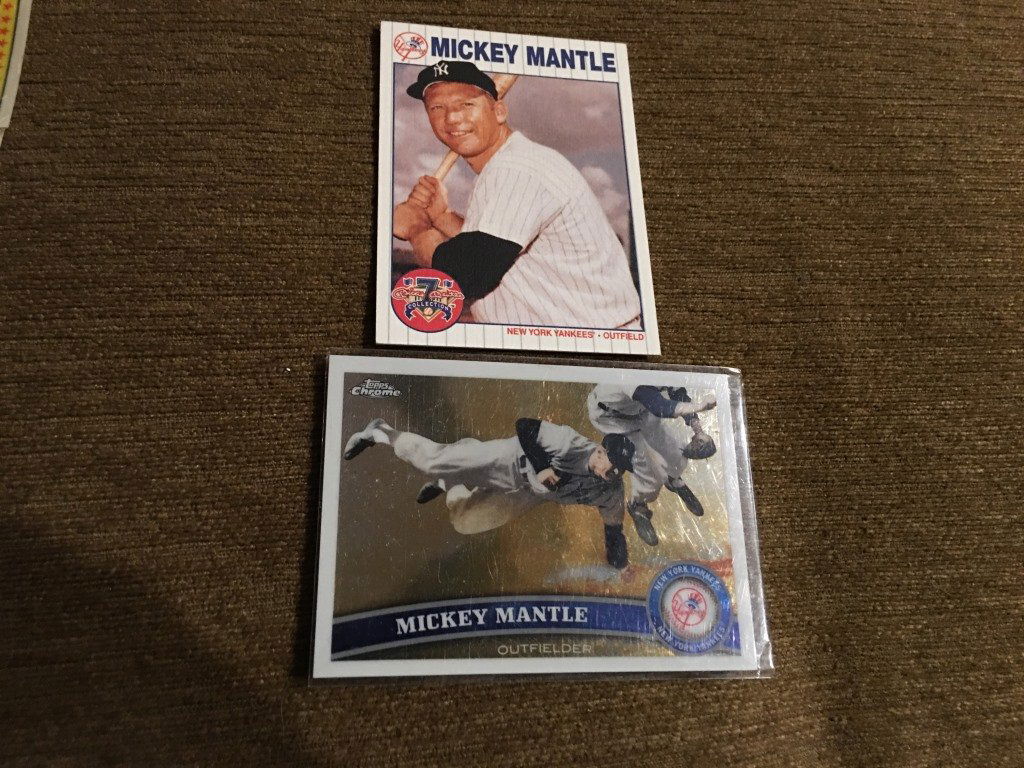 Mickey Mantle 2 Card lot with Chrome (1 of 3)