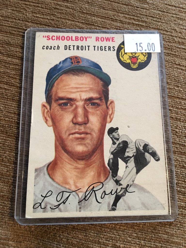 1954 Topps #197 SCHOOLBOY ROWE: 1954 Topps #197 SCHOOLBOY ROWE