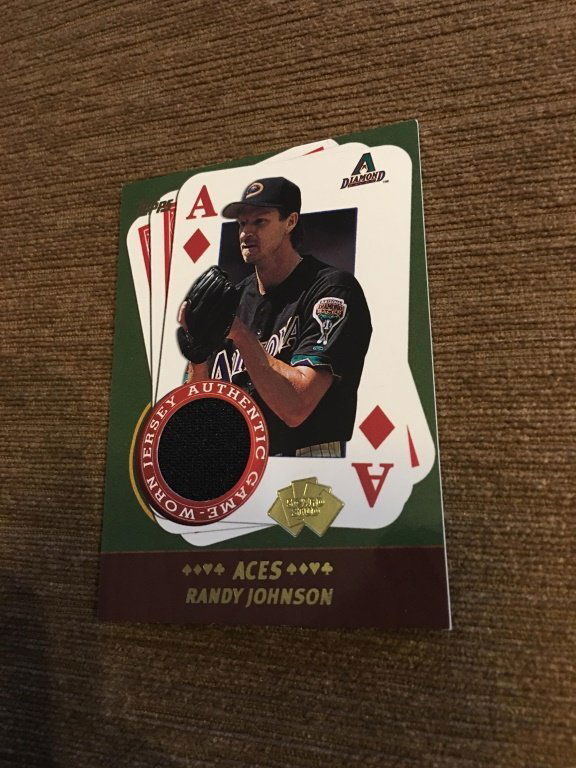 RANDY JOHNSON 2002 TOPPS 5 CARD STUDS ACES JERSEY0 (1 of 2)