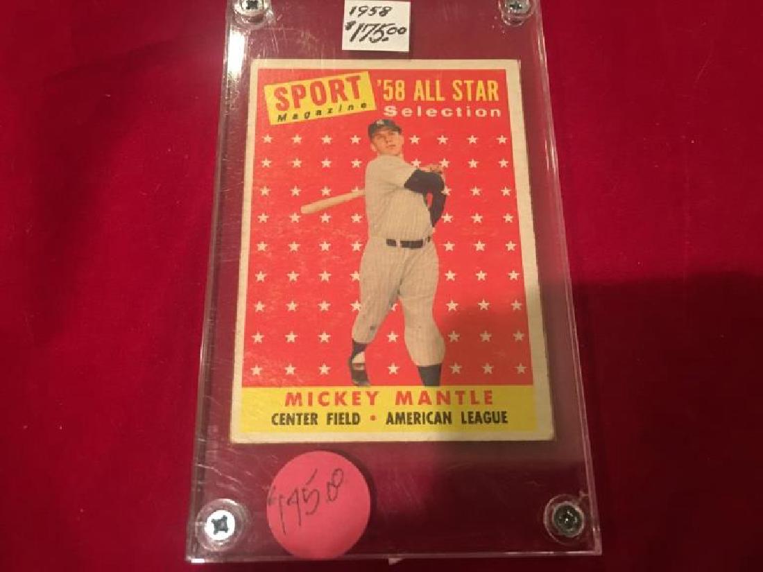 1958 TOPPS #487 MICKEY MANTLE AS ALL STAR NEW YORD (1 of 3)