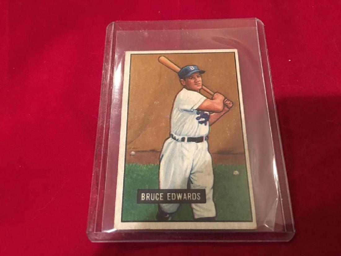 1951 Bowman #116 Bruce Edwards card- Brooklyn: 1951 Bowman #116 Bruce Edwards card- Brooklyn Dodgers