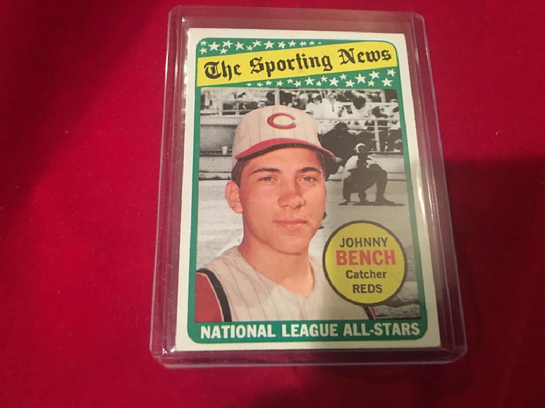 1969 topps baseball # 430 johnny bench sporting (1 of 2)