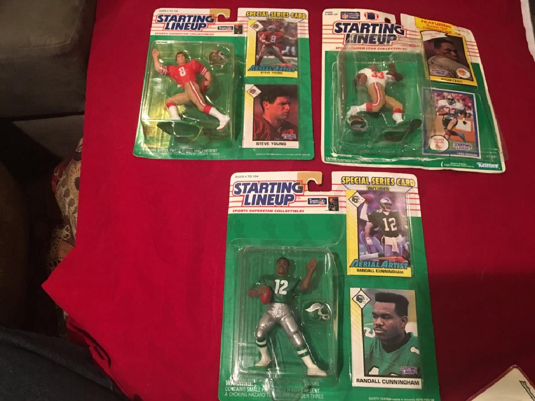 Steve Young Cunningham Roger Craig Starting Lineu: Steve Young Cunningham Roger Craig Starting Lineup Lot