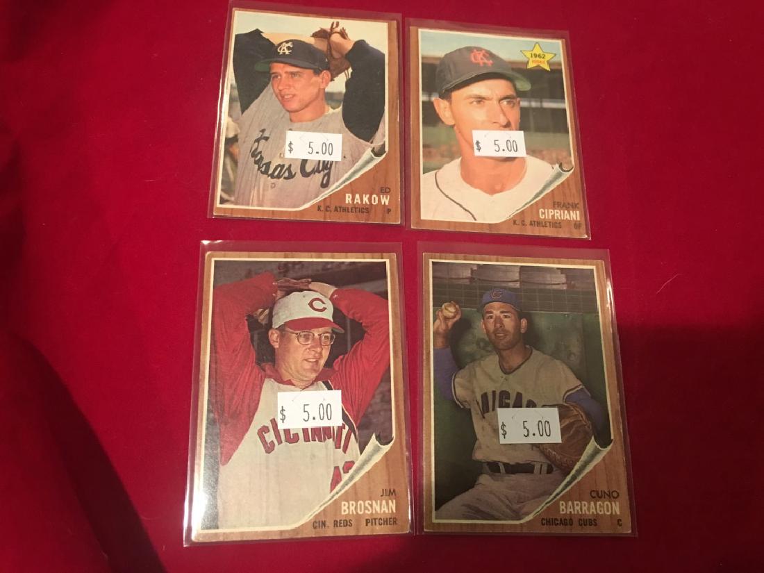 1962 Topps Lot Rakow Brosnan Cirpriani Barragon (1 of 2)