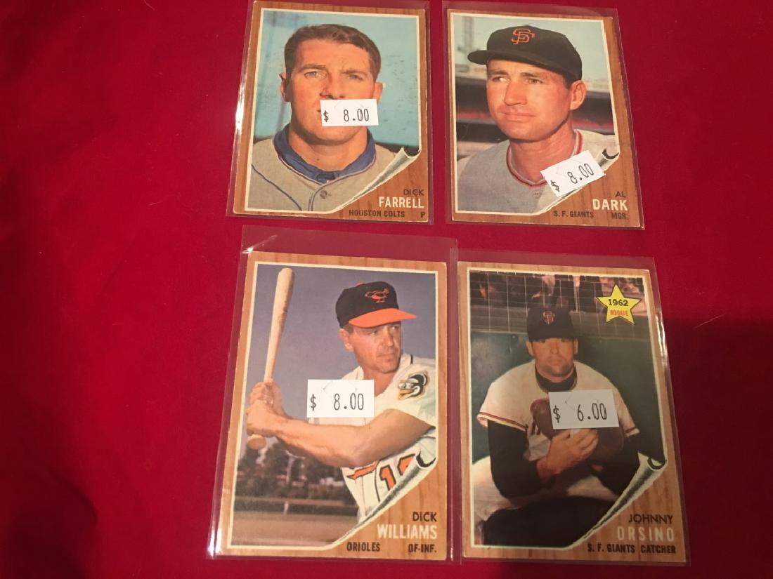1962 Topps Vibtage Baseball card Lot of 4 (1 of 4)