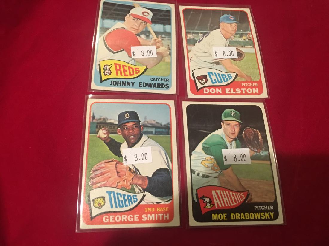 1965 Topps Vintage Card Lot: Johhny Edwards Don Elston George Smith Moe Drabowsky