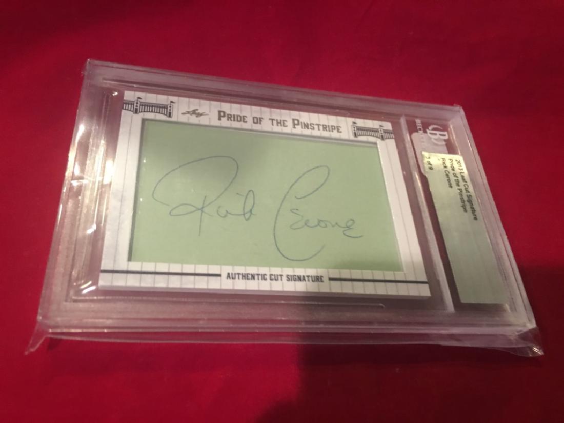 2013 Leaf Pride of the Pinstripe Cut Signatures: 2013 Leaf Pride of the Pinstripe Cut Signatures #RICE Rick Cerone /9 Auto