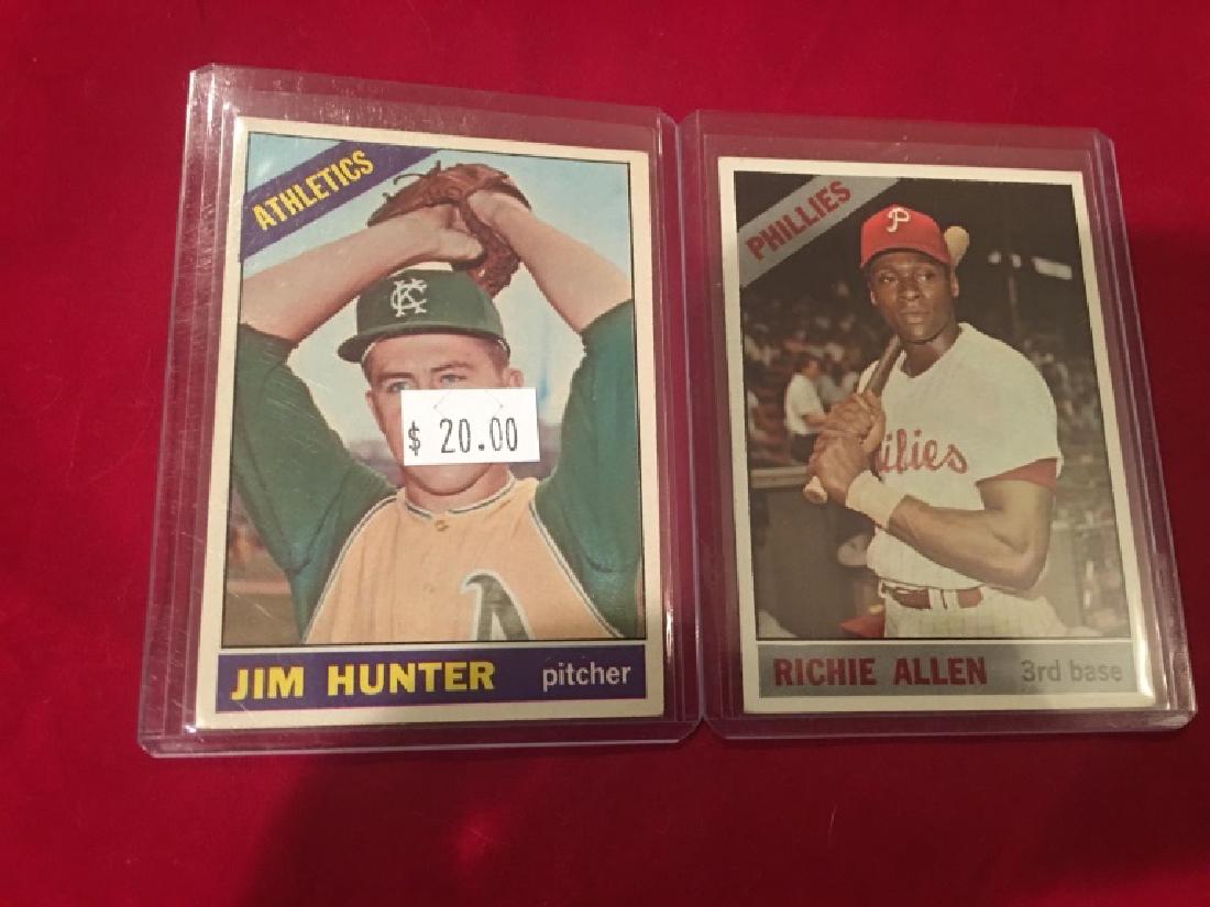 Jim Hunter and Richie Allen 1966 Topps Vintage Lot (1 of 2)