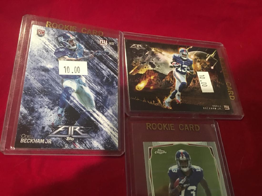 Odell Beckham Jr 3 Card RC Lot Fire and Topps Chr (1 of 4)