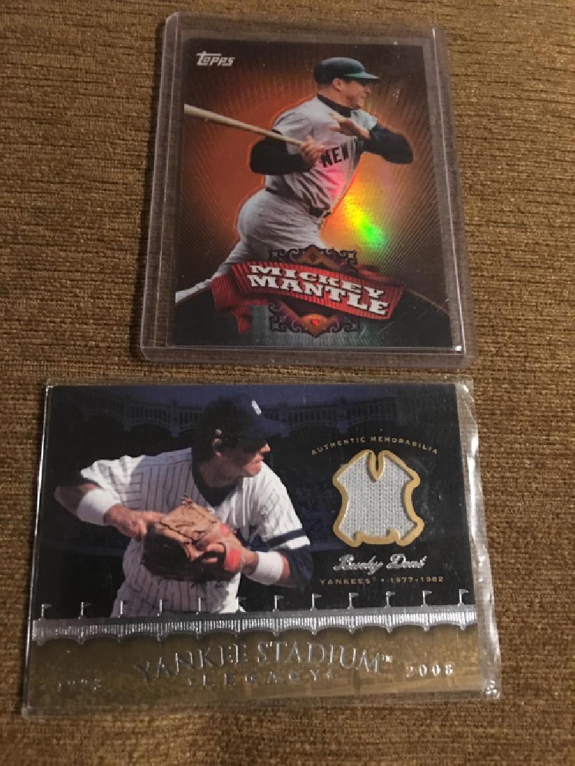Bucky Dent Jersey Card and Mickey Mantle Insert (1 of 2)