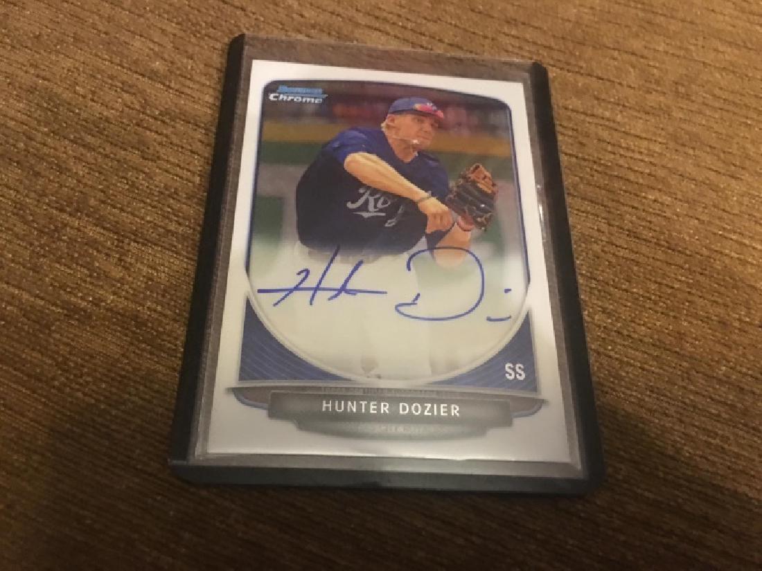 HUNTER DOZIER 2013 BOWMAN CHROME DRAFT ROYALS AUTH (1 of 2)