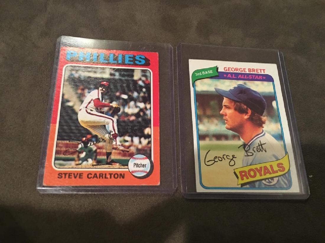 Steve Carlton 1975 Topps and George Brett 1980 (1 of 2)