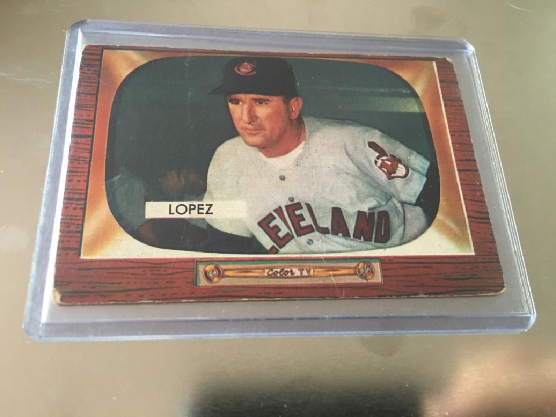 1955 Bowman Baseball Card #308 Al Lopez (1 of 2)