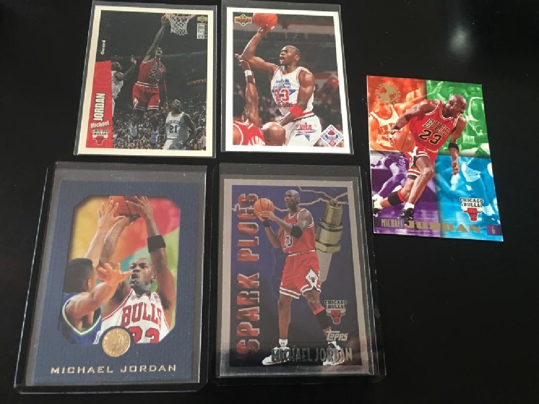 Michael Jordan 5 Card Lot Skybox EX Blue Spark Plg: Michael Jordan 5 Card Lot Skybox EX Blue Spark Plg