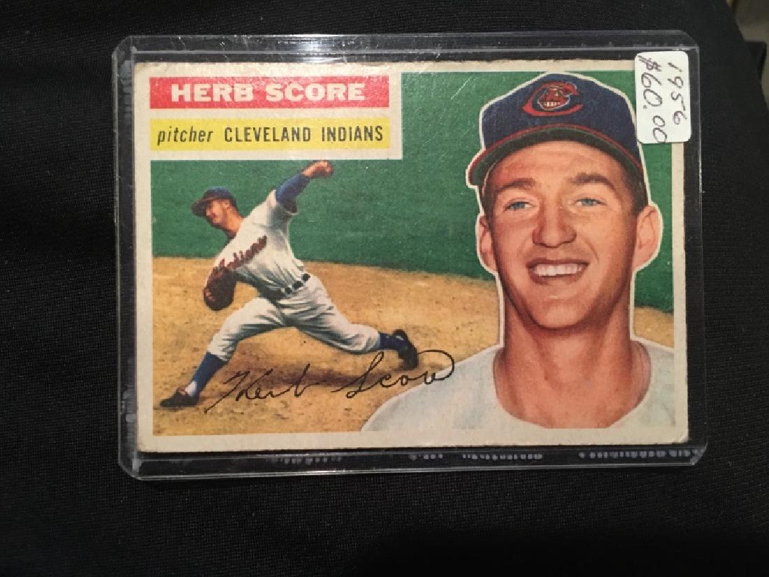 1956 Topps #140 Herb Score RC Rookie Indians: 1956 Topps #140 Herb Score RC Rookie Indians BK 60.00