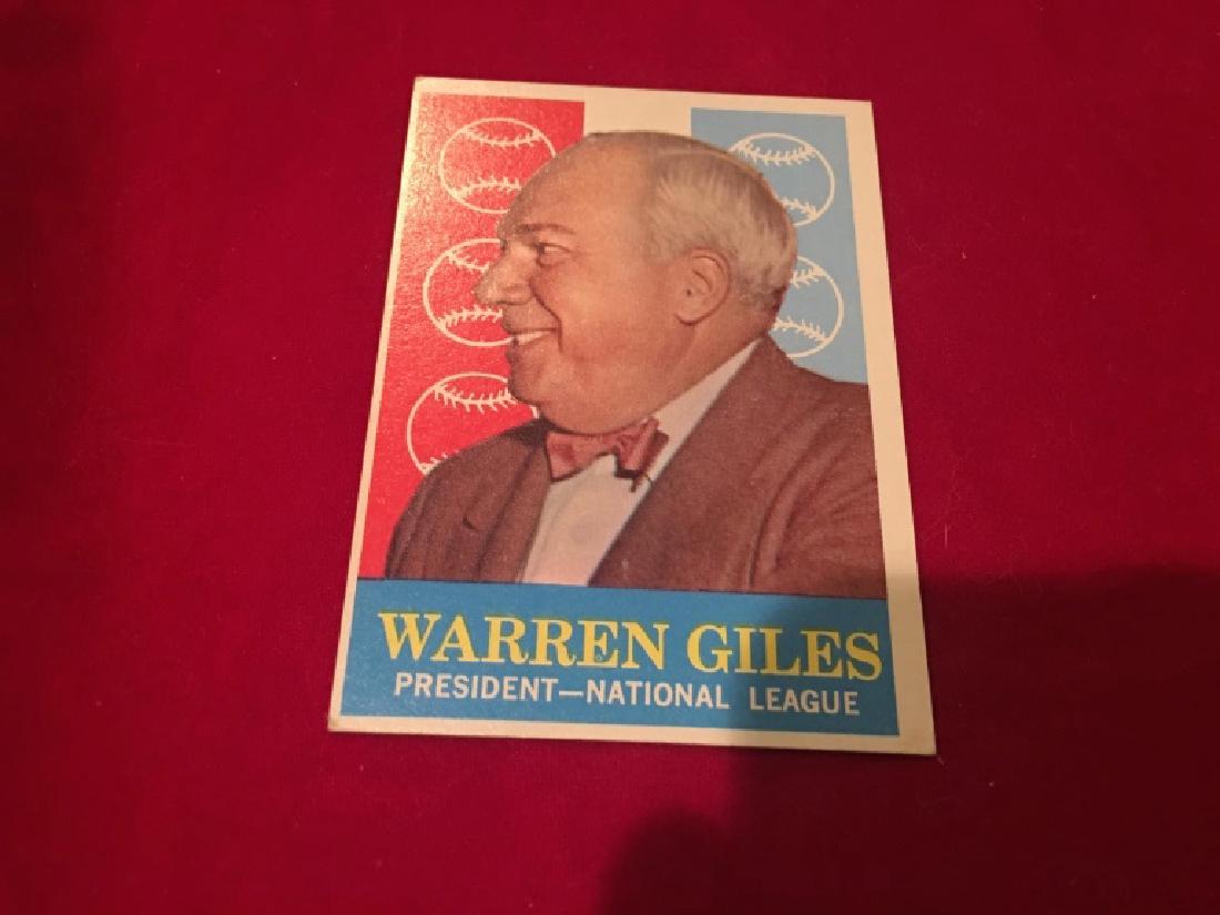 1959 Topps #200 Warren Giles NL President: 1959 Topps #200 Warren Giles NL President