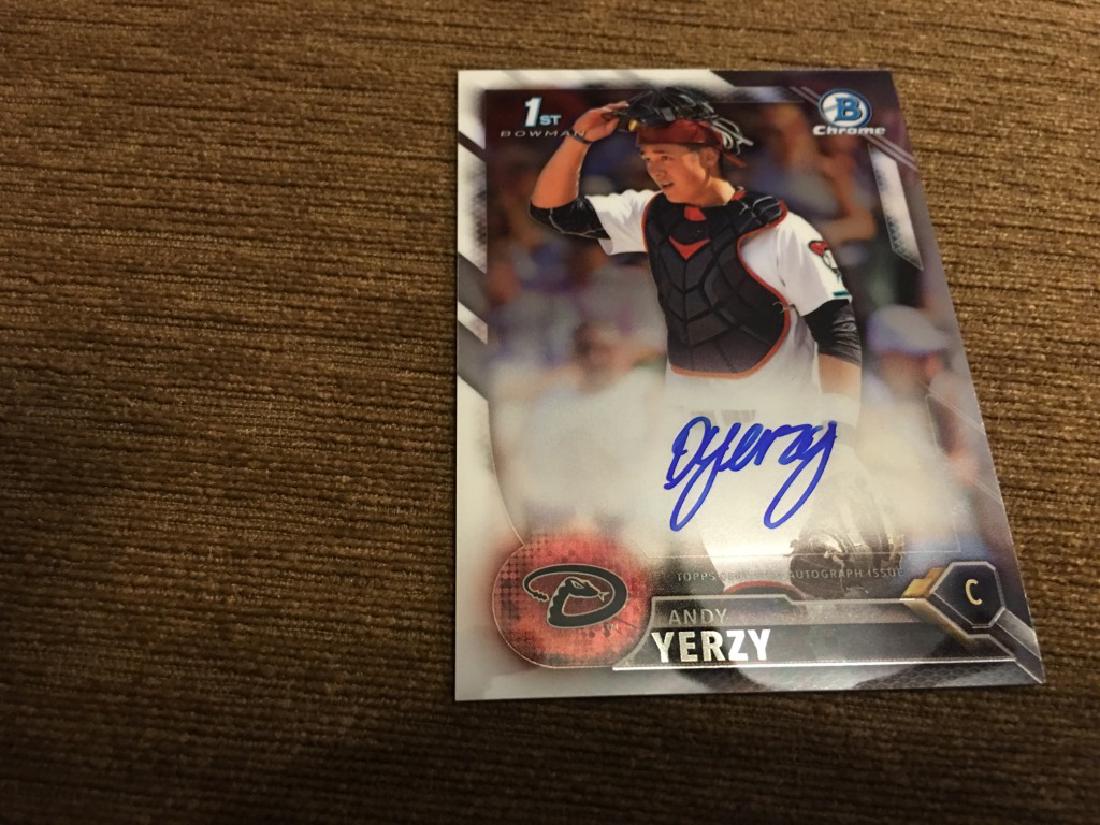 2016 Bowman Draft Chrome ANDY YERZY Rookie RC AUTO (1 of 2)