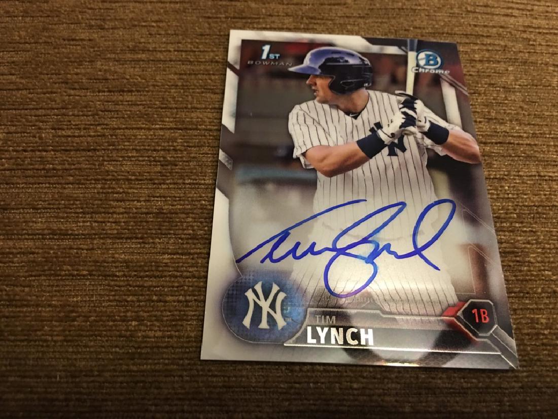 Tim Lynch 2016 Bowman Draft Chrome Auto New York s (1 of 2)