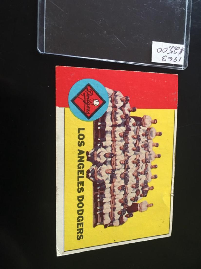 1963 Topps #337 Los Angeles Dodgers Team Card (1 of 2)